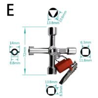 LLAVE EN CRUZ UNIVERSAL PARA PUERTAS DE GABINETES