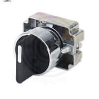 SELECTOR 2 POSICIONES MANTENIDO NEGRO 22MM MANETA CORTA C/BASE