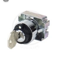 SELECTOR 3 POSICIONES CON RETORNO AL CENTRO NEGRO 22MM CON LLAVE C/ BASE
