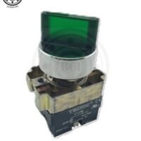 BOTON SELECTOR DE 2 POSICIONES MANTENIDO COLOR VERDE, NO INCLUYE LED.