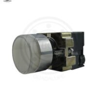 BOTON 22MM BLANCO RASANTE MOMENTANEO ILUMINADO CON BASE SIN LED