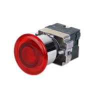 BOTON 22MM HONGO MANTENIDO(PULSAR-TIRAR) ILUMINADO SIN LED, CON BASE)
