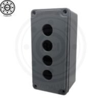 BOTONERA DE ALUMINIO 4 ORIFICIOS 22MM GRIS 80X170X73MM