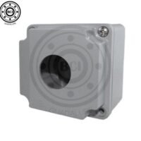 BOTONERA DE ALUMINIO 1 ORIFICIO 30MM GRIS 80X80X73 IP67
